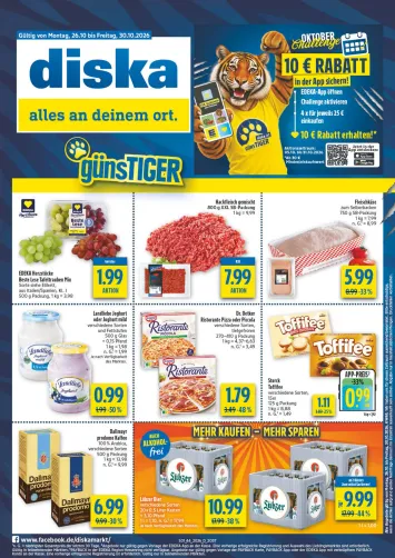 Prospekt Diska - Diska - Sachsen-Thüringen gültig ab 26.10. bis 30.10. - seite 1