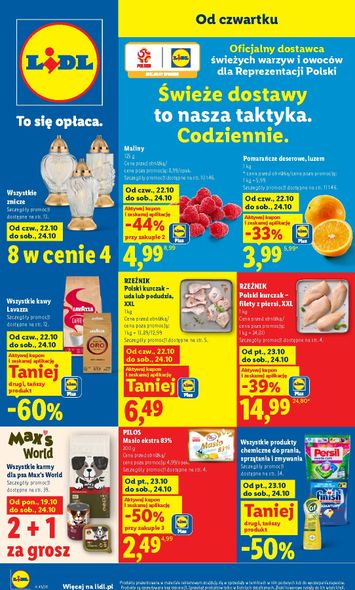 Leták Lidl Polsko - Lidl Polsko od 22.10. do 24.10. - strana 1
