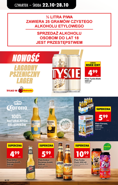 Leták Biedronka - Biedronka - nabídky čtvrtek až sobota od 22.10. do 24.10. - strana 62