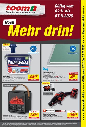 Prospekt toom - Toom - Noch mehr drin! gültig ab 02.11. bis 07.11. - seite 1