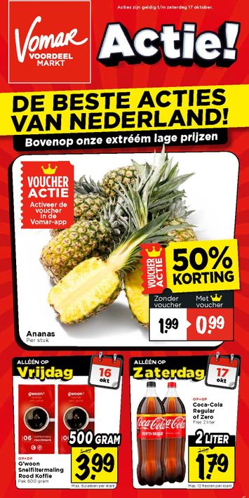 Folder Vomar - Vomar van 11-10 tot 17-10 - side 1