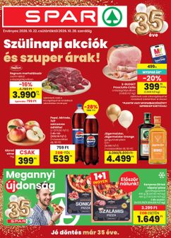 Spar akciós újság, érvényes csütörtöktől 10.22.