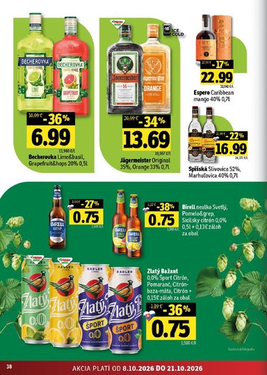 Leták FRESH - Fresh - Stredné a západné Slovensko od 08.10. do 21.10. - strana 38