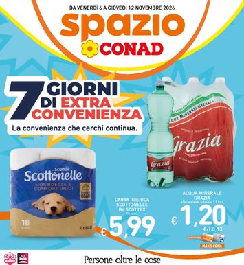Volantino Spazio Conad - Spazio Conad - 7 giorni di extra convenienza valido dal 06/11 al 12/11 - pagina 1