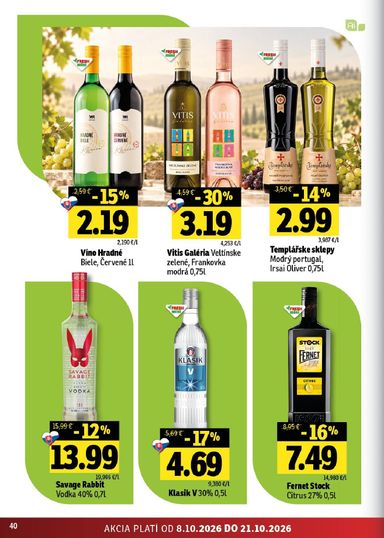 Leták FRESH - Fresh - Východné Slovensko od 08.10. do 21.10. - strana 40