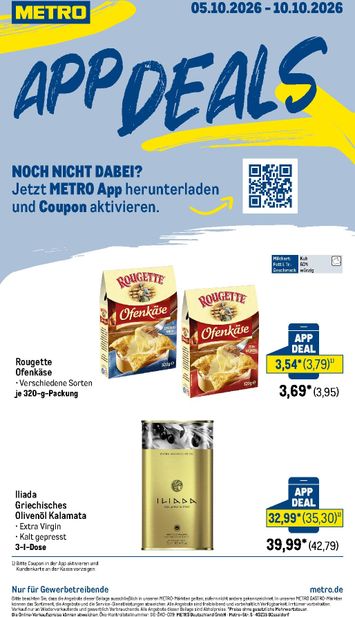 Prospekt METRO - Metro - App Deals gültig ab 05.10. bis 10.10. - seite 1