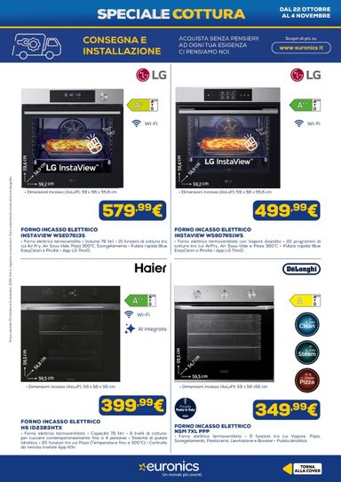 Volantino Euronics - Euronics - Cottura valido dal 22/10 al 04/11 - pagina 5
