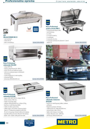 Katalog Metro - Metro - Poslovna rješenja - Trattoria vrijedi od 04.03. do 31.12. - stranica 101