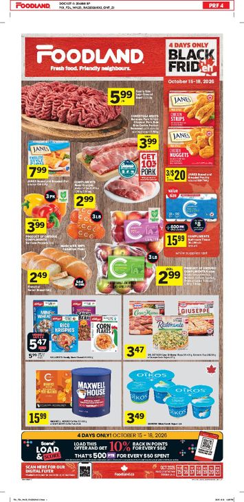 Flyer Foodland - Foodland valid since 10-15 until 10-21 - page 1