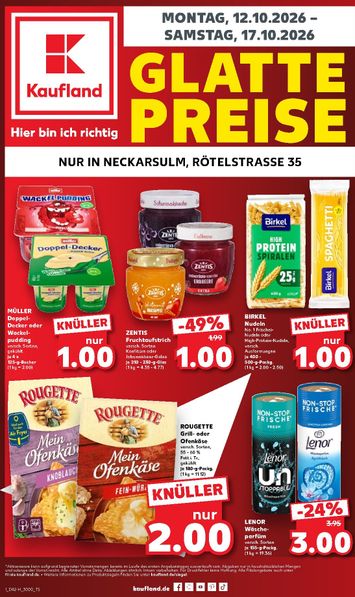 Prospekt Kaufland - Kaufland - Neckarsulm gültig ab 12.10. bis 17.10. - seite 1