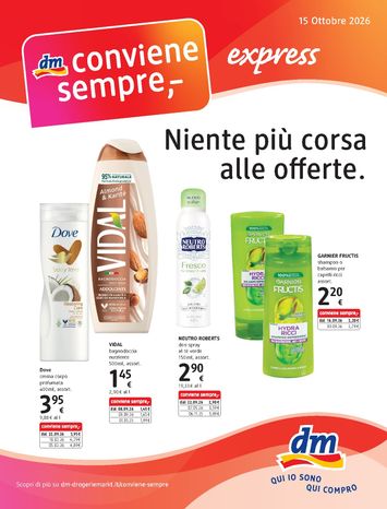 Volantino dm - dm drogerie markt - Express valido dal 15/10 al 04/11 - pagina 1