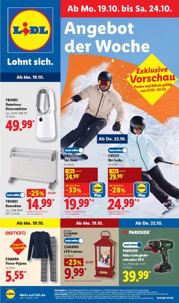 Prospekt Lidl - Lidl - Angebot der Woche gültig ab 19.10. bis 24.10. - seite 1