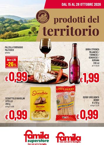 Volantino Famila - Famila - Prodotti DEL Territorio valido dal 15/10 al 28/10 - pagina 1