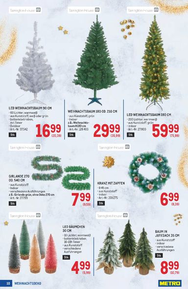 METRO-Flugblatt - Metro - Weihnachtsdeko gültig ab 15.10. bis 24.12. - seite 10