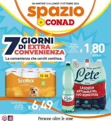 Volantino Spazio Conad - Spazio Conad - 7 giorni di extra convenienza valido dal 13/10 al 19/10 - pagina 1