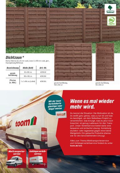 Prospekt toom - Toom - Zäune & Sichtschutz gültig ab 01.03. bis 31.12. - seite 13