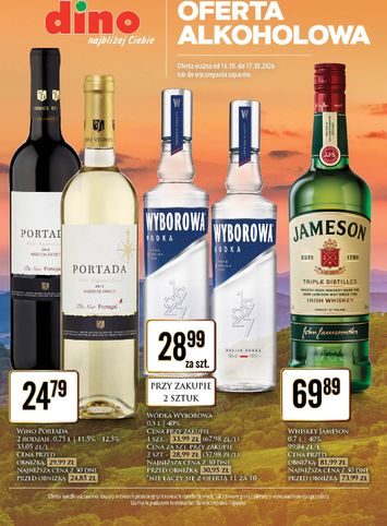 Gazetka Dino - Dino - Oferta alkoholowa od 16.10. do 17.10. - strona 1