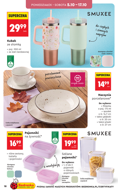 Leták Biedronka - Biedronka - Hity i inspiracje od 03.10. do 17.10. - strana 18