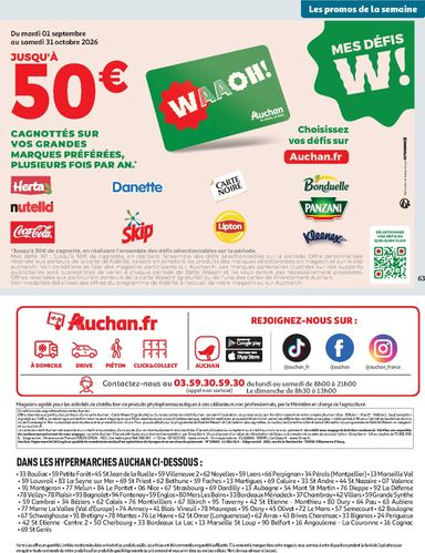 Folder Auchan - Auchan - Le Goût du Réconfort van 06/10 tot 18/10 - side 63