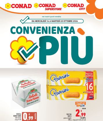 Volantino Conad City - Conad City - Convenienza Piú valido dal 14/10 al 20/10 - pagina 1