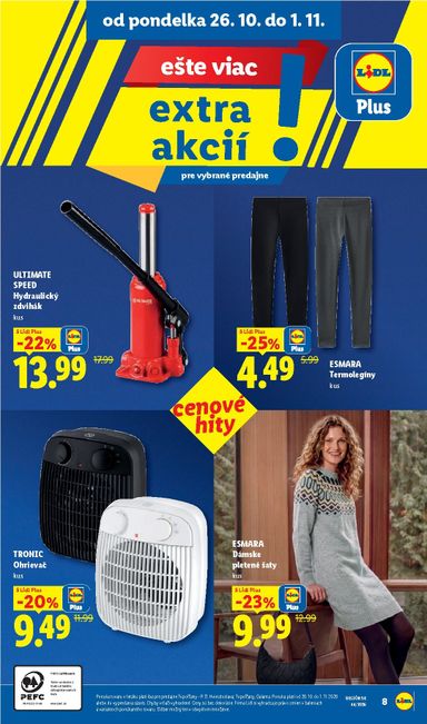 Leták Lidl - Lidl - Ešte viac extra akcií od 26.10. do 01.11. - strana 8