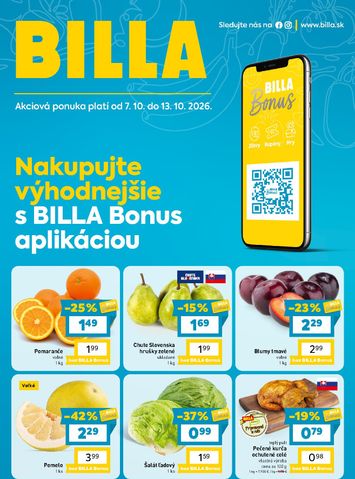 Leták Billa - Billa - Bonus leták od 07.10. do 13.10. - strana 1