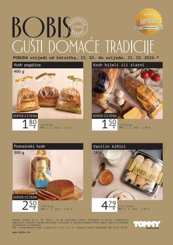 Katalog Tommy - Tommy - Bobis Super ponuda vrijedi od 15.10. do 21.10. - stranica 1
