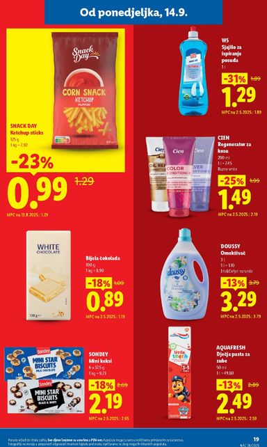Katalog Lidl - Lidl - Svaki tjedan trajno snižene cijene vrijedi od 05.10. do 31.10. - stranica 19