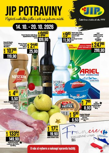 Leták JIP - JIP - České Budějovice, Most, Svoboda nad Úpou, Náchod, Sušice od 14.10. do 20.10. - strana 1