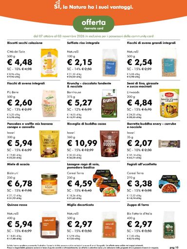 Volantino NaturaSì - NaturaSì valido dal 07/10 al 03/11 - pagina 10