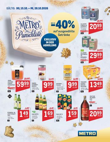 METRO-Flugblatt - Metro - Durststrecke gültig ab 15.10. bis 28.10. - seite 1