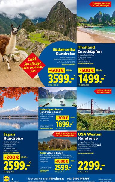Lidl-Flugblatt - Lidl - Reisen gültig ab 19.10. bis 13.11. - seite 4