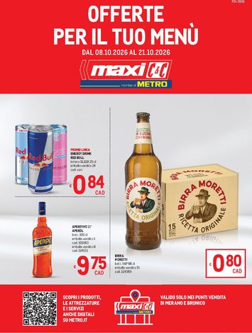 Volantino METRO - Metro - Merano e Brunico valido dal 08/10 al 21/10 - pagina 1
