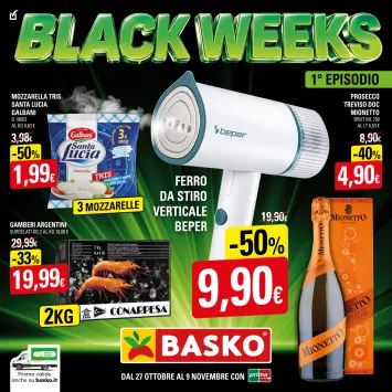 Volantino Basko - Basko - Black Weeks valido dal 27/10 al 09/11 - pagina 1
