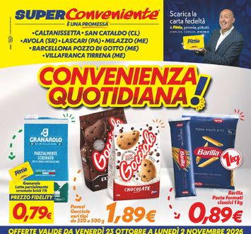 Volantino Super Conveniente - Super Conveniente - Caltanissetta, San Cataldo, Avola, Lascari, Milazzo, Barcellona Pozzo di Gotto valido dal 23/10 al 02/11 - pagina 1