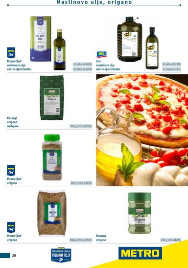 Katalog Metro - Metro - Poslovna rješenja - Pizzeria vrijedi od 06.07. do 31.12. - stranica 39