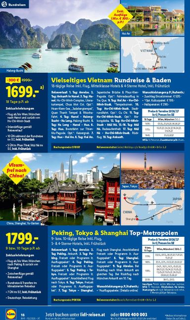 Lidl-Flugblatt - Lidl - Oktober Reise-Highlights gültig ab 30.09. bis 31.10. - seite 18