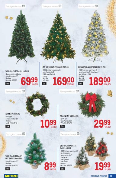 METRO-Flugblatt - Metro - Weihnachtsdeko gültig ab 15.10. bis 24.12. - seite 11