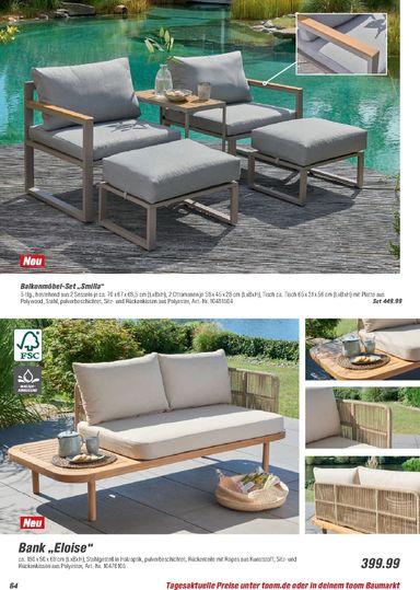 Prospekt toom - Toom - Gartenmöbel & Solar-Leuchten gültig ab 01.03. bis 31.12. - seite 64