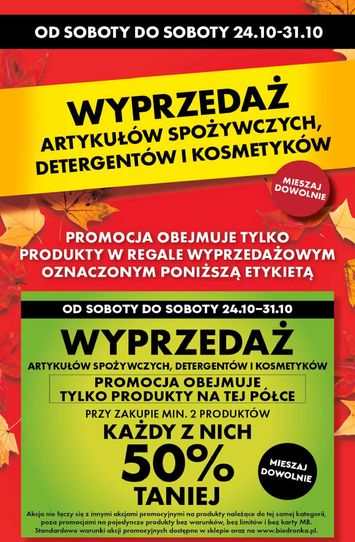 Leták Biedronka - Biedronka - Wyprzedaż od 24.10. do 31.10. - strana 1