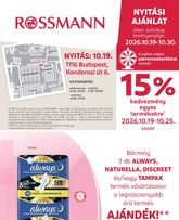 Rossmann - Budapest, érvényes hétfőtől 2026.10.19.