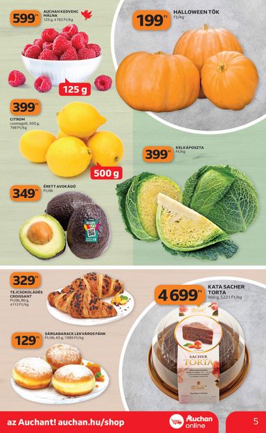 Akciós újság Auchan - Auchan szupermarket érvényes 10.22.-tól 10.28.-ig - 5 oldal