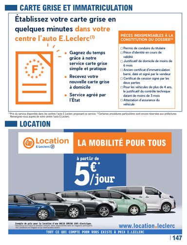 Catalogue E.Leclerc - E.Leclerc - L'auto valable dès le 12/05 au 27/03 - page 147