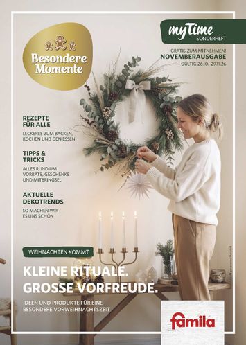 Prospekt Famila Nordwest - Famila Nordwest - Besondere Momente gültig ab 26.10. bis 29.11. - seite 1