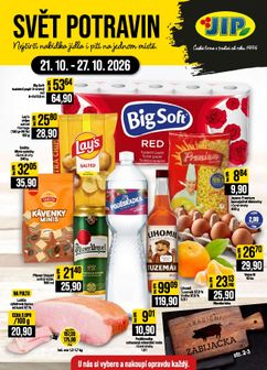 JIP - Svět potravin - Brno, Ostrava - Hrabová, Praha - Bořanovice, Jilemnice, Karlovy Vary, Olomouc, Pardubice, Zlín, Polička