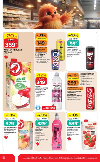 Akciós újság Auchan - Auchan - Filléres ajánlataink érvényes 10.29.-tól 11.04.-ig - 6 oldal