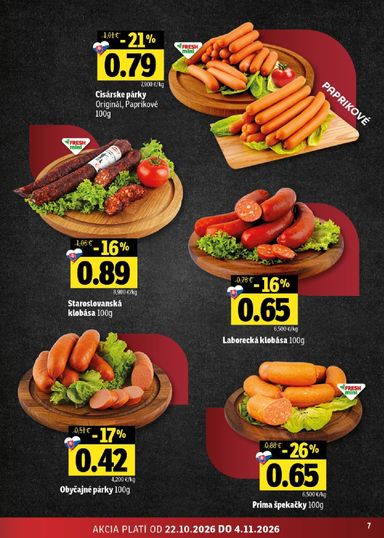 Leták FRESH - Fresh Východné Slovensko od 22.10. do 04.11. - strana 7