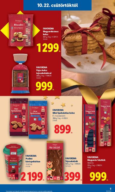 Akciós újság Lidl - Lidl - Favorina érvényes 10.22.-tól 12.24.-ig - 5 oldal