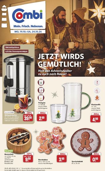 Prospekt Combi - Combi - Jetzt wirds gemütlich gültig ab 19.10. bis 24.10. - seite 1
