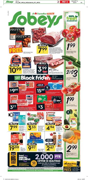 Flyer Sobeys - Sobeys valid since 10-15 until 10-21 - page 1